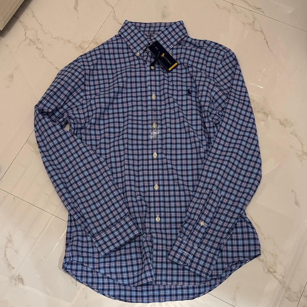 Ralph Lauren Men's Blue Checkered Shirt
